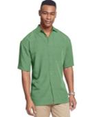 Campia Moda Short Sleeve Microfiber Soft Touch Solid Texture Shirt