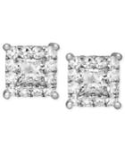 Prestige Unity Diamond Earrings, 14k White Gold Diamond Square Stud Earrings (1/2 Ct. T.w.)