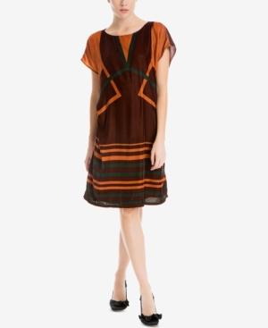 Max Studio London Printed Velvet Dress
