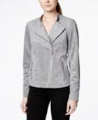 Calvin Klein Faux-suede Asymmetrical Jacket