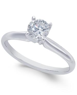 Diamond Solitaire Engagement Ring (1 Ct. T.w.) In 18k White Gold