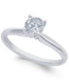 Diamond Solitaire Engagement Ring (1 Ct. T.w.) In 18k White Gold