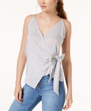 Polly & Esther Juniors' Striped Side-tie Wrap Top