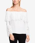 Vince Camuto Off-the-shoulder Lace-trim Blouse