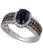 Le Vian Chocolatier Sapphire (1-3/8 Ct. T.w.) And Diamond (5/8 Ct. T.w.) Ring In 14k White Gold