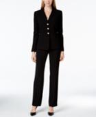 Tahari Asl Three-button Military Pantsuit