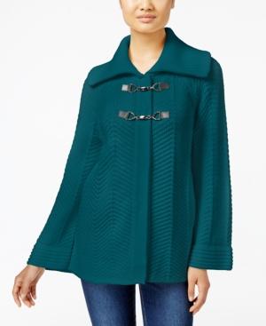 Jm Collection Toggle 3/4 Sleeve Cardigan, Only At Macy's