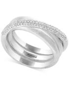 Balissima By Effy Diamond Crisscross Statement Ring (1/3 Ct. T.w.) In Sterling Silver