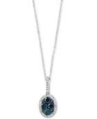Effy Diamond Halo Pendant Necklace (1/2 Ct. T.w.) In 14k White Gold