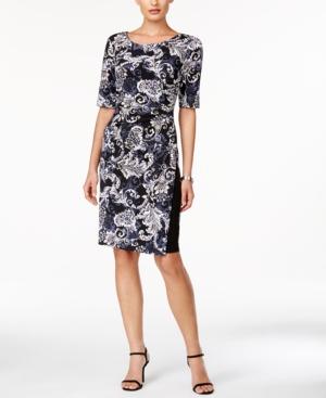 Connected Printed Short-sleeve Dress