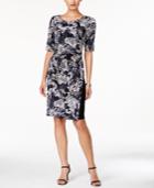 Connected Printed Short-sleeve Dress