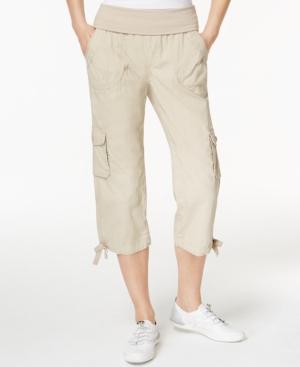 Calvin Klein Performance Rollover Waistband Cropped Cargo Pants