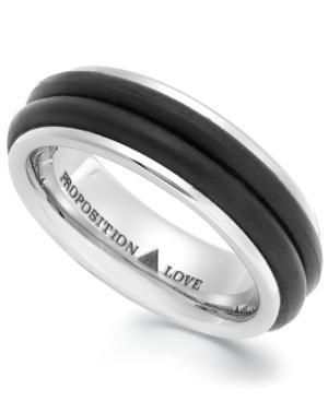 Proposition Love Cobalt And Rubber Accent Wedding Band