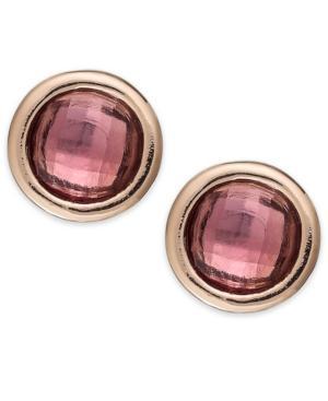 Bronzarte 18k Rose Gold Over Bronze Amethyst Stud Earrings (2-3/4 Ct. T.w.)