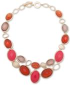 Anne Klein Gold-tone Colored Stone Statement Necklace