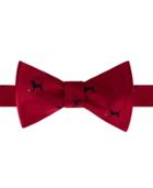 Tommy Hilfiger Men's Playing Dogs To-tie Silk Bow Tie
