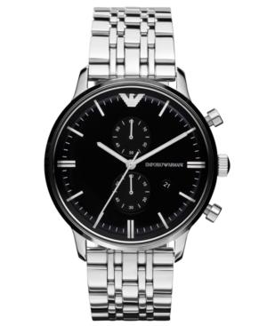 Emporio Armani Watch, Chronograph Stainless Steel Bracelet 43mm Ar0389
