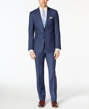 Calvin Klein X-fit Navy Solid Extra-slim-fit Suit
