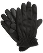 Isotoner Signature Ultraplush Smartouch Brushed Microfiber Gloves With Gathered Wrist