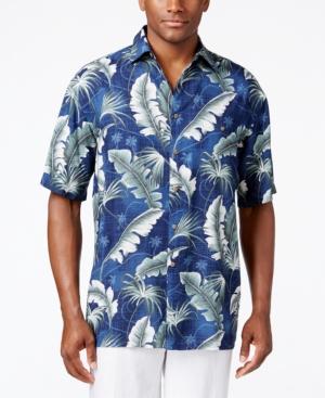 Campia Moda Men's Crosshatch Palm-print Short-sleeve Shirt
