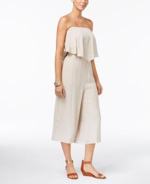 Thalia Sodi Strapless Wide-leg Jumpsuit, Created For Macy's
