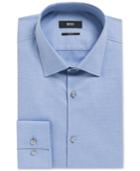 Boss Men's Slim-fit Diamond-print Cotton Dress Shirt