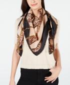 I.n.c. Chain & Animal-print Square Scarf, Created For Macy's