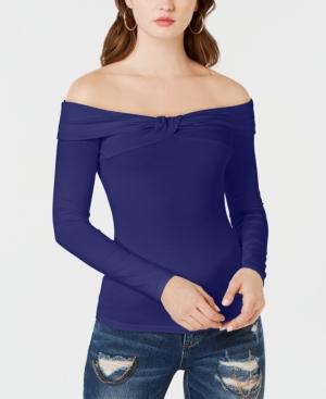 Guess Off-the-shoulder Twist-front Top