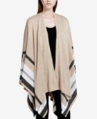 Calvin Klein Colorblocked Poncho Sweater
