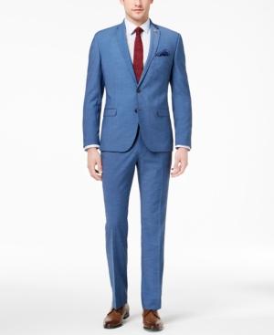 Nick Graham Men's Slim-fit Stretch New Blue Solid Suit