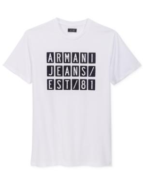 Armani Jeans Men's Est 81 Graphic-print Logo T-shirt