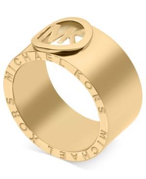 Michael Kors Gold-tone Logo Band Ring