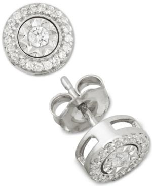 Diamond Stud Earrings (1/4 Ct. T.w.) In Sterling Silver