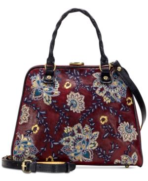 Patricia Nash Provencal Escape Embroidery Artesa Frame Medium Satchel