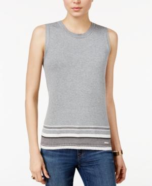 Tommy Hilfiger Striped-hem Sweater, Only At Macy's