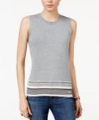 Tommy Hilfiger Striped-hem Sweater, Only At Macy's