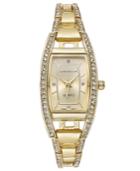 Charter Club Women's Gold-tone Square Link Bracelet Watch 20mm 17284, Only At Macy's