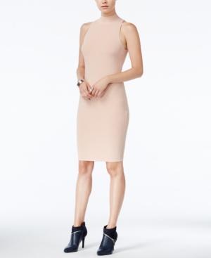 Bar Iii Mock-neck Ribbed Bodycon Dress, Created For Macy's