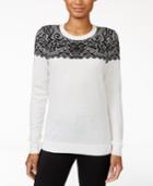 Maison Jules Intarsia Sweater, Only At Macy's