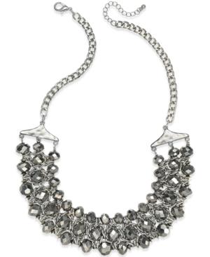 Inc International Concepts Silver-tone Beaded Chain Necklace