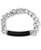 Effy Men's Black Sapphire Linked Bracelet In Sterling Silver