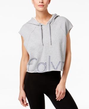 Calvin Klein Performance Cotton Cropped Logo Hoodie