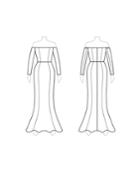 Customize: Switch To Long Sleeves - Fame And Partners Long Sleeve Off-the-shoulder Satin Dress