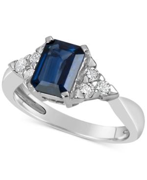 Sapphire (1-3/4 Ct. T.w.) & Diamond (1/4 Ct. T.w.) Ring In 14k White Gold