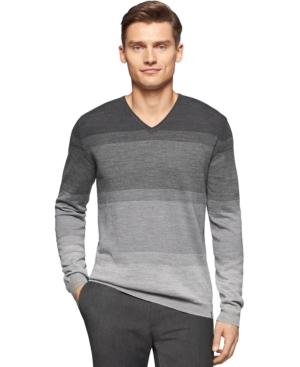 Calvin Klein Simple Ombre Stripe V-neck Sweater
