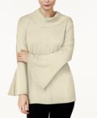 Alfani Cowl-neck Bell-sleeve Sweater, Created For Macy's
