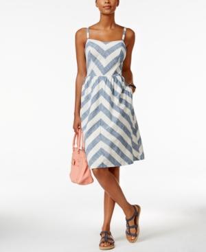 Tommy Hilfiger Chevron Fit & Flare Dress