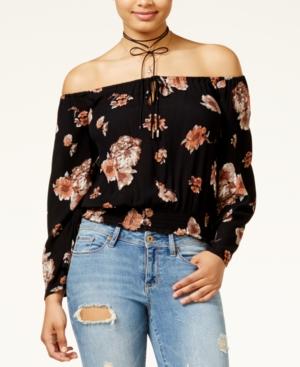 American Rag Juniors' Off-the-shoulder Cropped Peasant Top, Only At Macy's