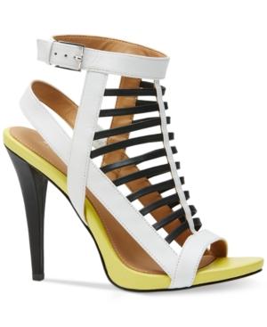 Calvin Klein Women's Nalo Caged Ankle-strap Sandals Women's Shoes