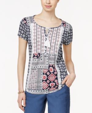 Style & Co. Short-sleeve Peasant Top, Only At Macy's